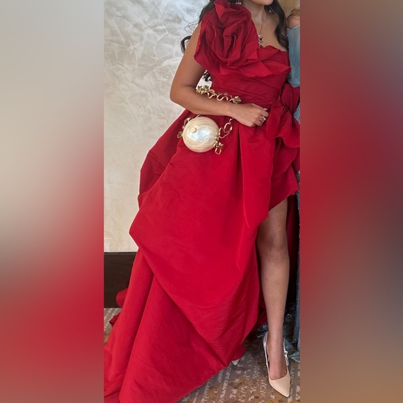 Beautiful marchesa red organza rose dress - Picture 4 of 4